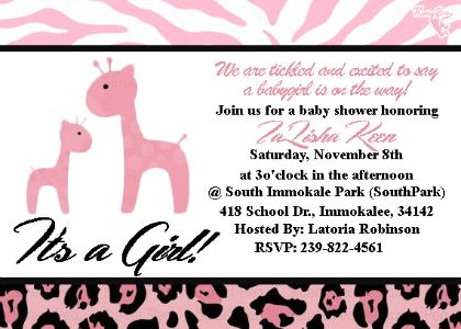 TaLisha BabyShower Invitation